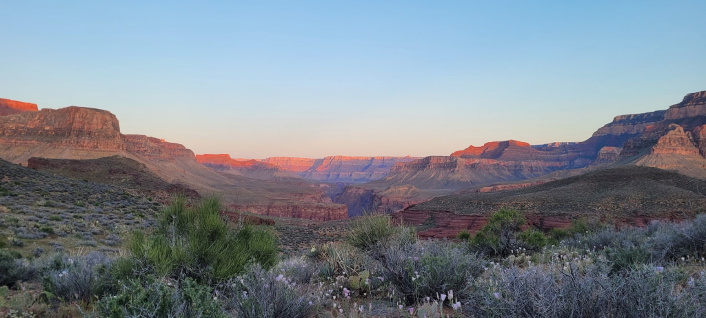 Looking out toward the Colorado River and Phantom Creek from Utah Flats.