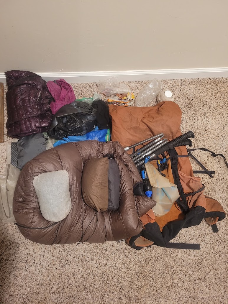 Backpacking Ultralight Kit featuring a Granite Gear Crown2 38L Pack