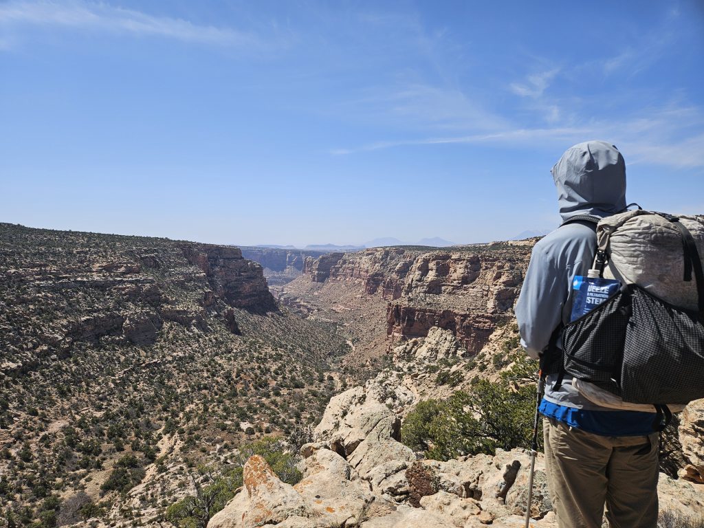 Physics is looking out across a canyon in front of us.