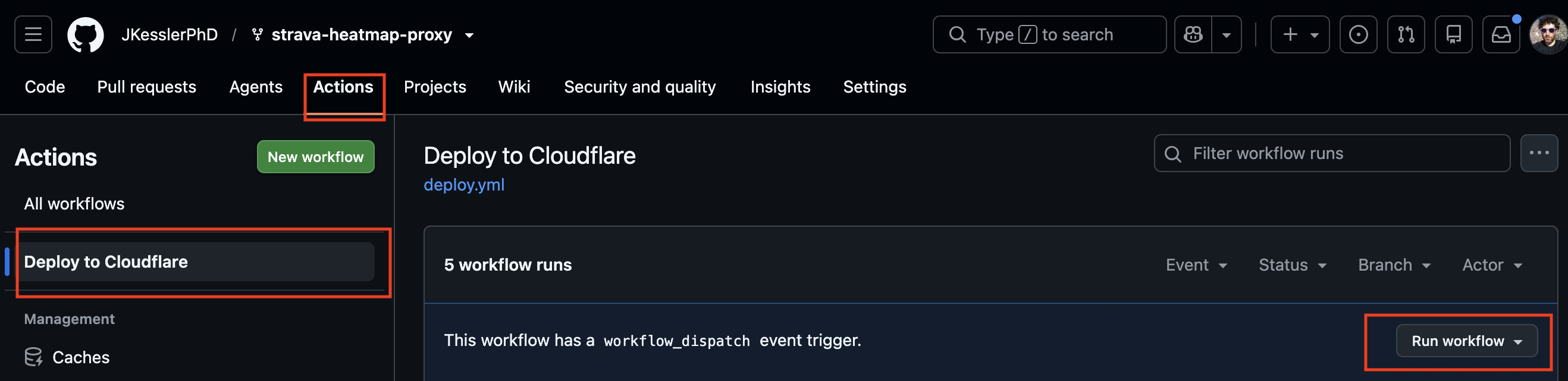 Deploy to Cloudflare GitHub Actions workflow